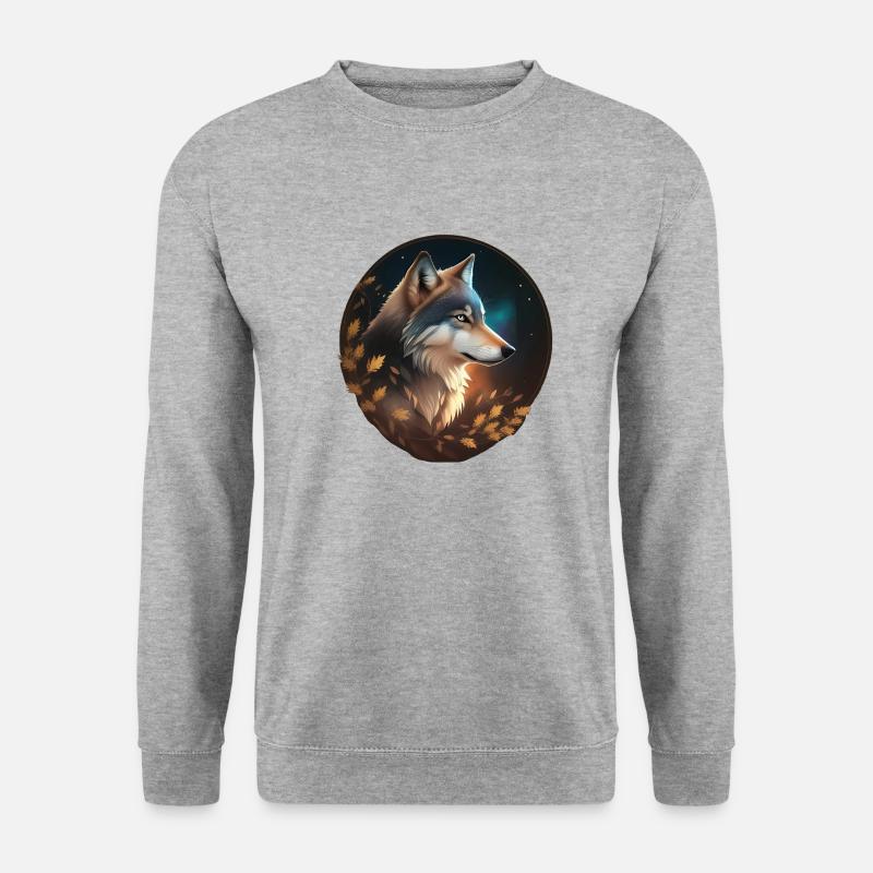 Wolf - Unisex Pullover - Weißgrau meliert