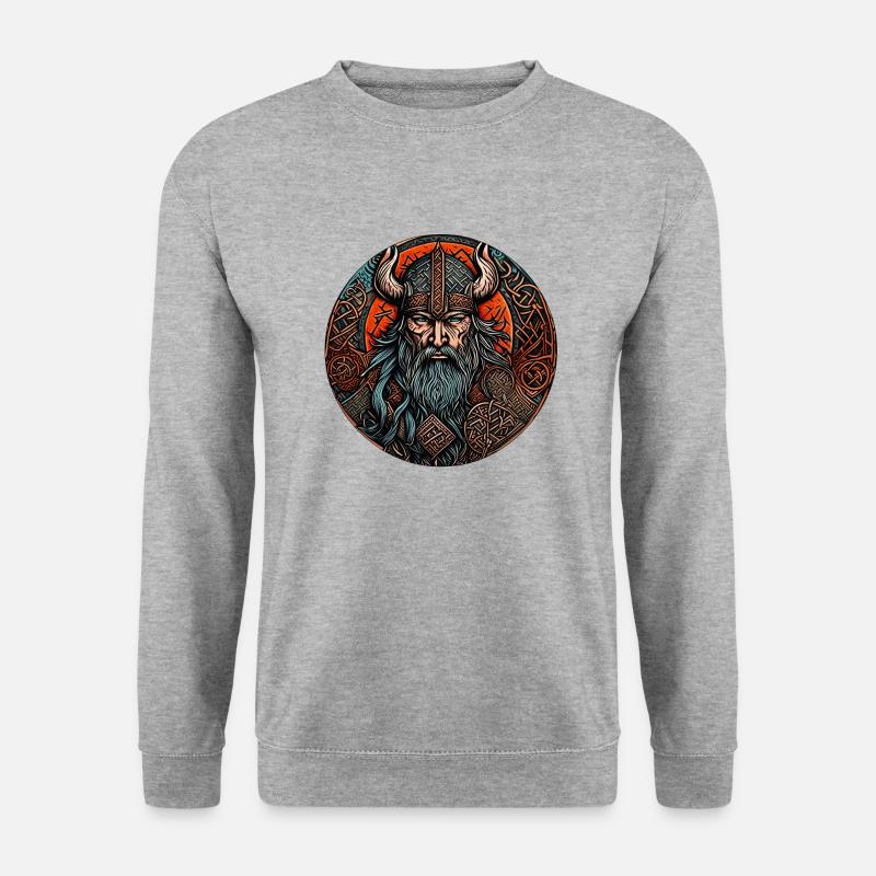 Wikinger - Unisex Pullover - Weißgrau meliert