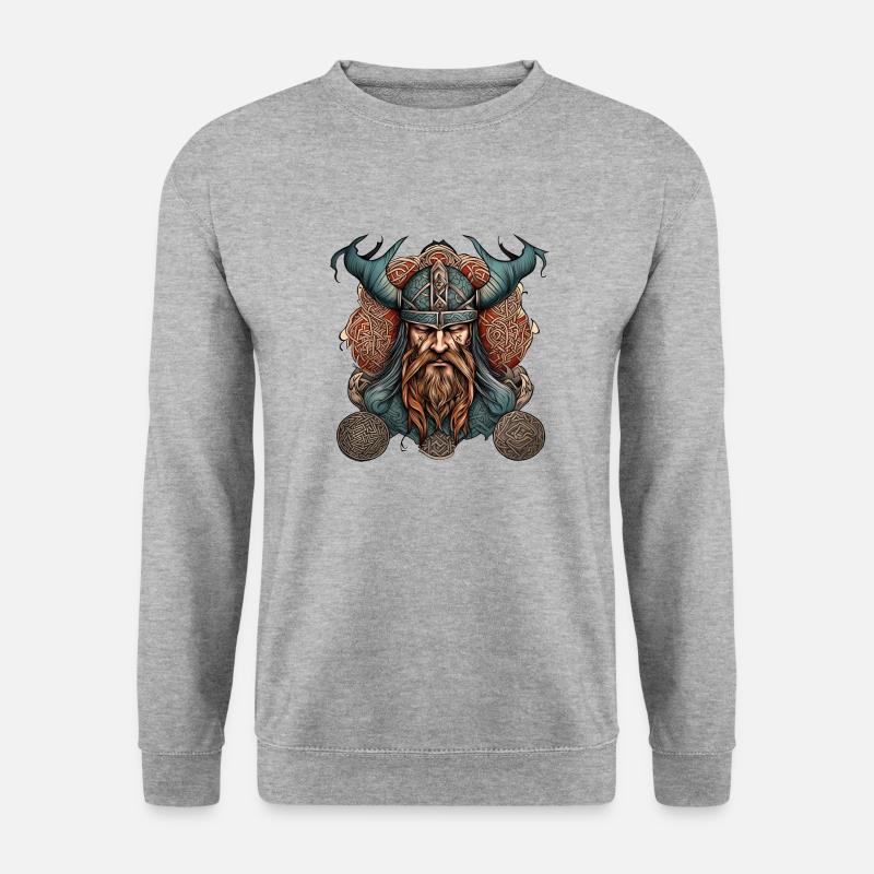 Wikinger - Unisex Pullover - Weißgrau meliert