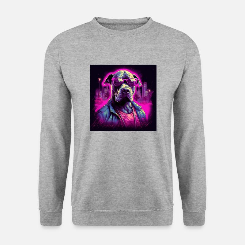 Cool Dog - Unisex Pullover - Weißgrau meliert