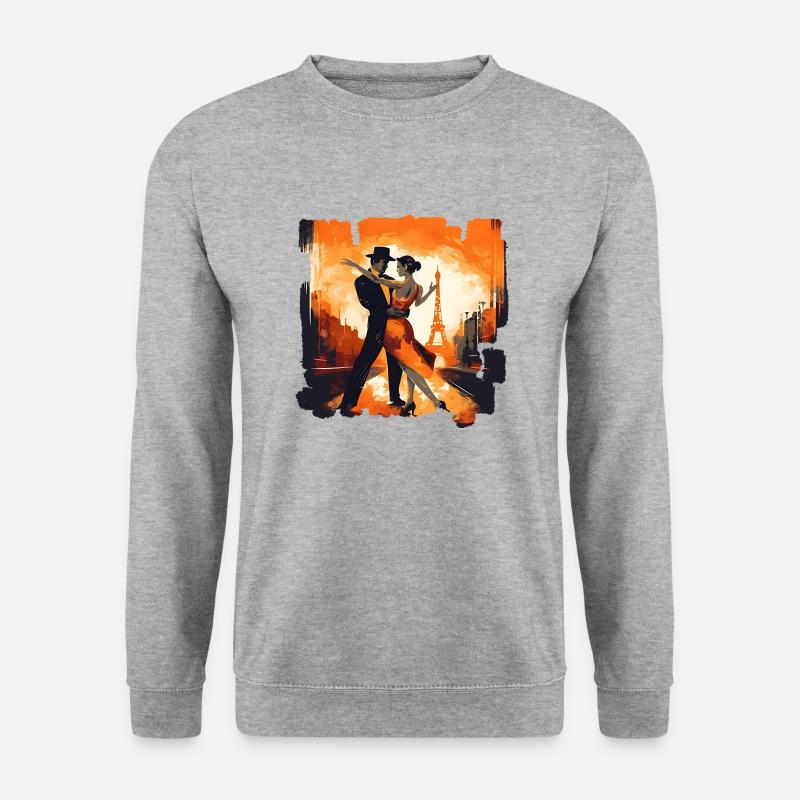 Dans le tango, il n’y a pas de séquence fixe de pas - Sweat-shirt Unisexe - gris chiné