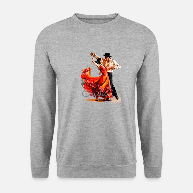 Tanzen hat viele Vorteile - Unisex Pullover - Weißgrau meliert