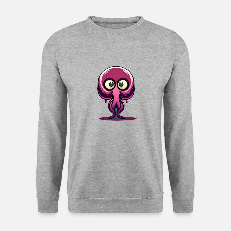Joe the Octupus - Unisex Pullover - Weißgrau meliert
