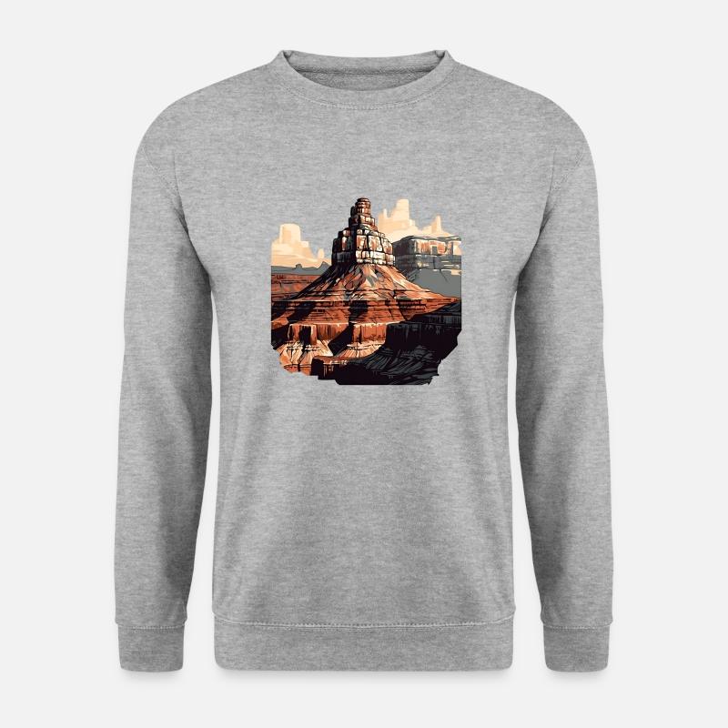 Der Grand Canyon in Arizona - Unisex Pullover - Weißgrau meliert