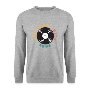Millésime 1982 - Sweat-shirt Unisexe - gris chiné - Devant - Alina (178cm) & Michal (187cm)