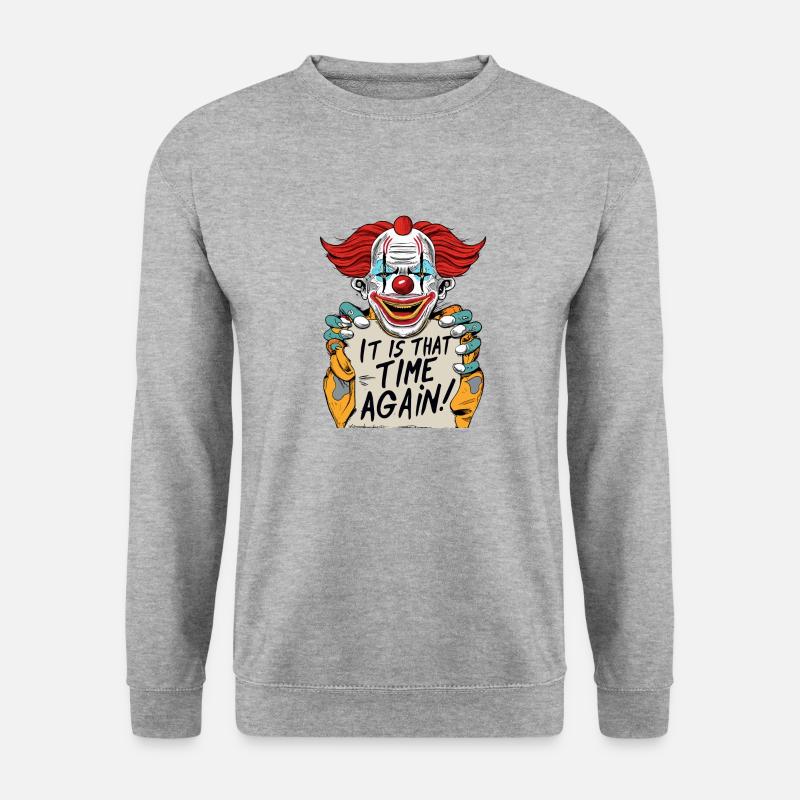 Clown Halloween - Unisex Pullover - Weißgrau meliert