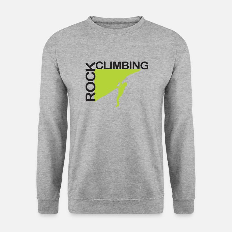 Rock Climbing - Unisex Pullover - Weißgrau meliert