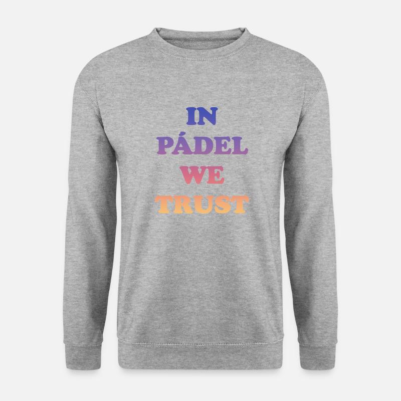 In Padel we trust - Unisex Pullover - Weißgrau meliert