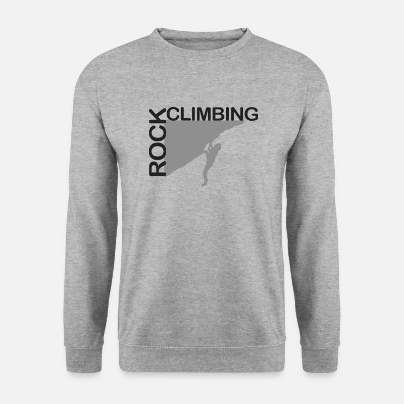 Rock Climbing - Unisex Pullover - Weißgrau meliert