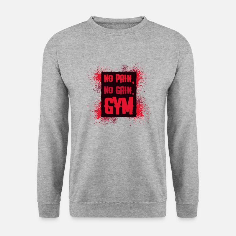 gym logo generator featuring - Unisex Pullover - Weißgrau meliert