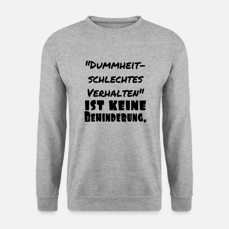 schlechtes verhalten - Unisex Pullover - Weißgrau meliert