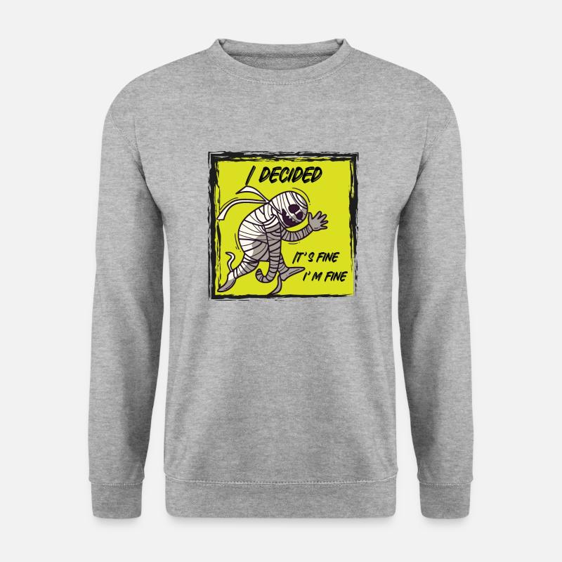 Mir geht es gut - Unisex Pullover - Weißgrau meliert
