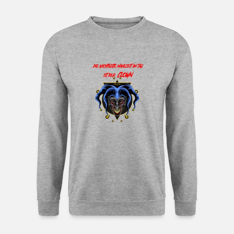 Clown - Unisex Pullover - Weißgrau meliert