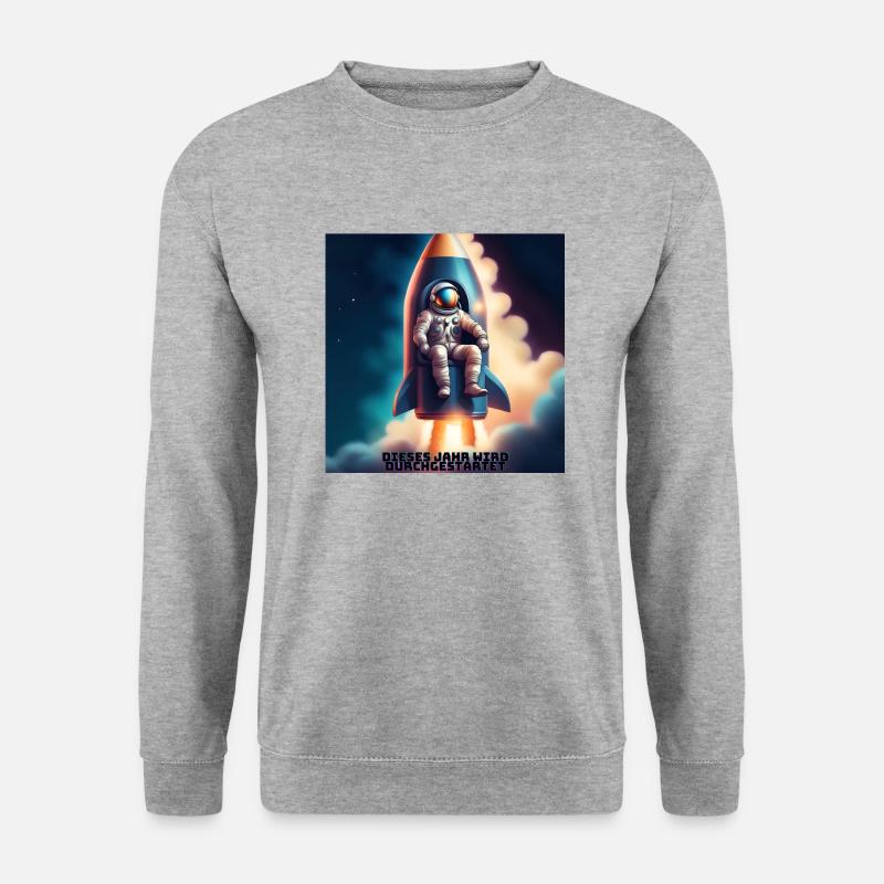 Dieses Jahr wird durchgestartet - Unisex Pullover - Weißgrau meliert