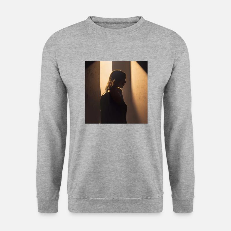 Schatten - Unisex Pullover - Weißgrau meliert