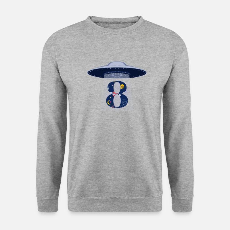 8. Jahrestag des UFO-Angriffs - Unisex Pullover - Weißgrau meliert