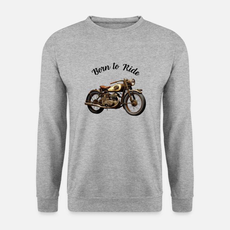 Born to Ride - Unisex Pullover - Weißgrau meliert