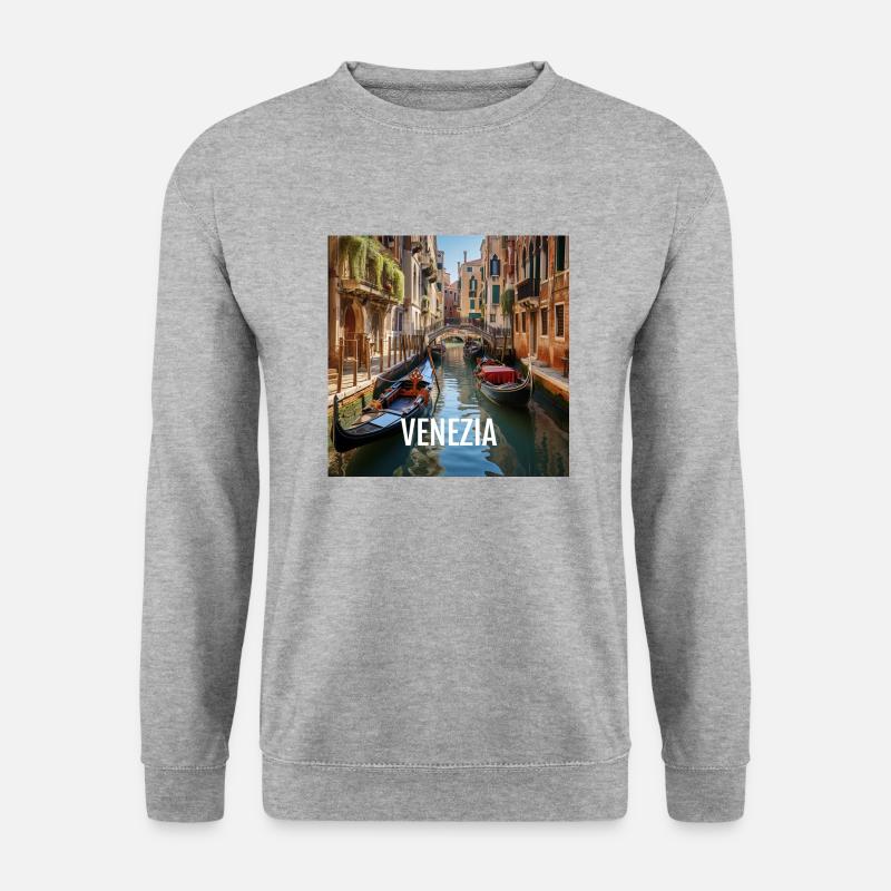 Venezia by day - Unisex Pullover - Weißgrau meliert