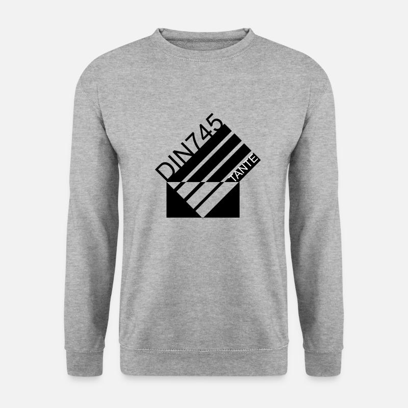DIN TANTE 745 - Unisex Pullover - Weißgrau meliert