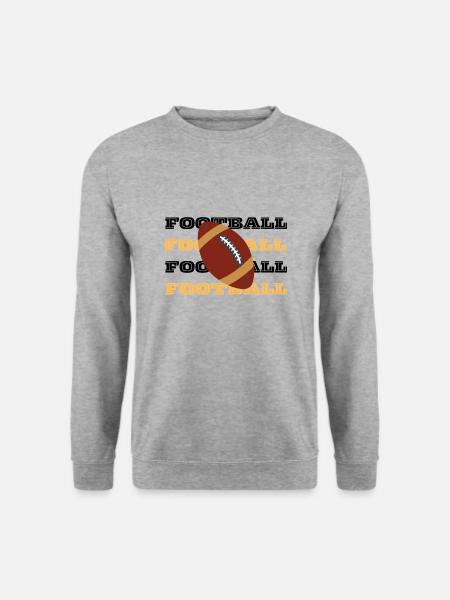Football ist Leben - Unisex Pullover - Weißgrau meliert