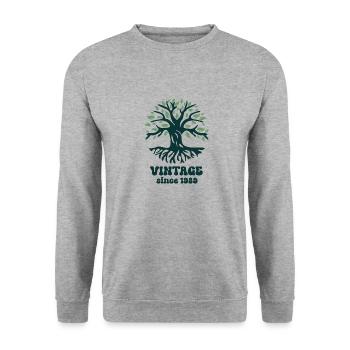 Millésime 1989 - Sweat-shirt Unisexe - gris chiné - Devant - Alina (178cm) & Michal (187cm)
