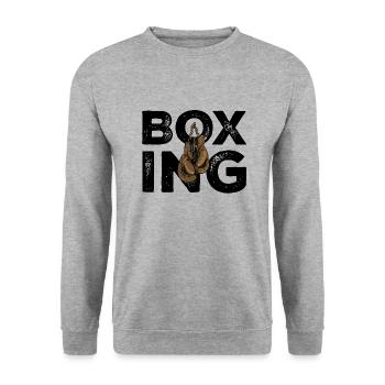 Gants de boxe Boxe - Sweat-shirt Unisexe - gris chiné - Devant - Alina (178cm) & Michal (187cm)