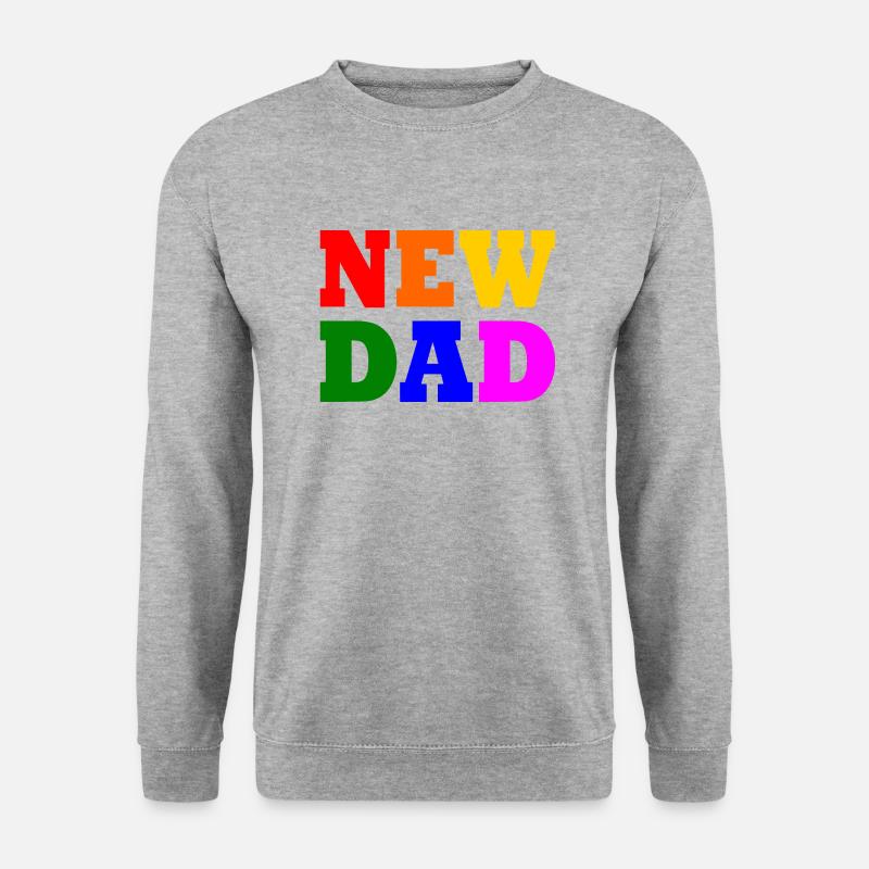 New dad - Unisex Pullover - Weißgrau meliert