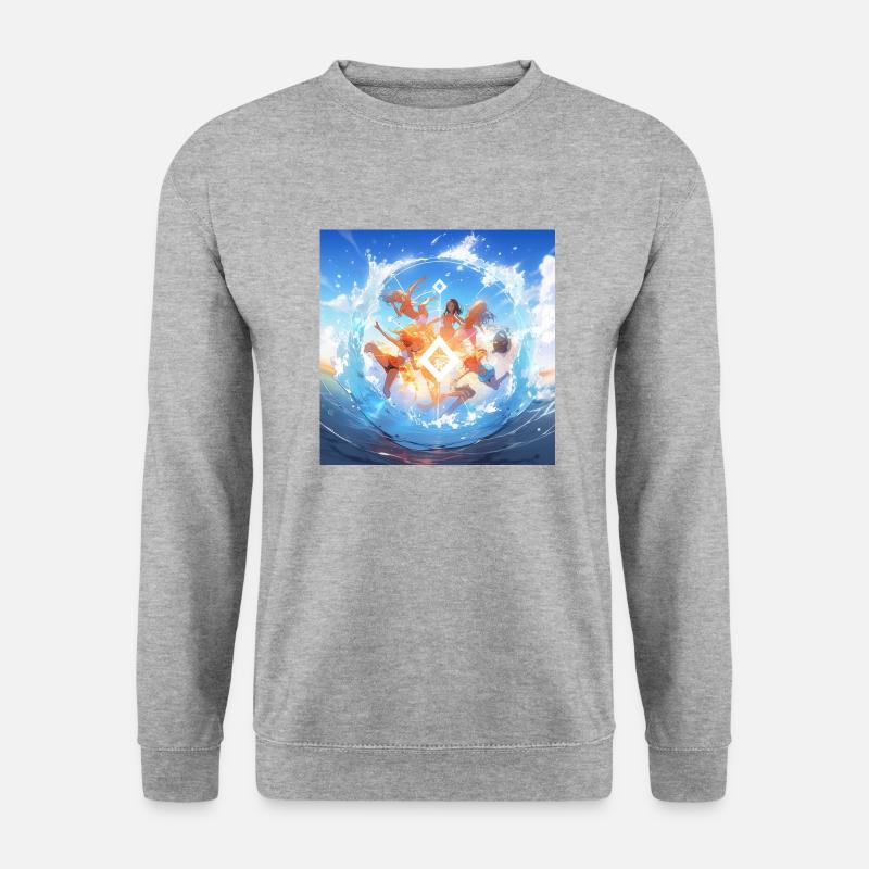 Sommer-Kampf - Unisex Pullover - Weißgrau meliert