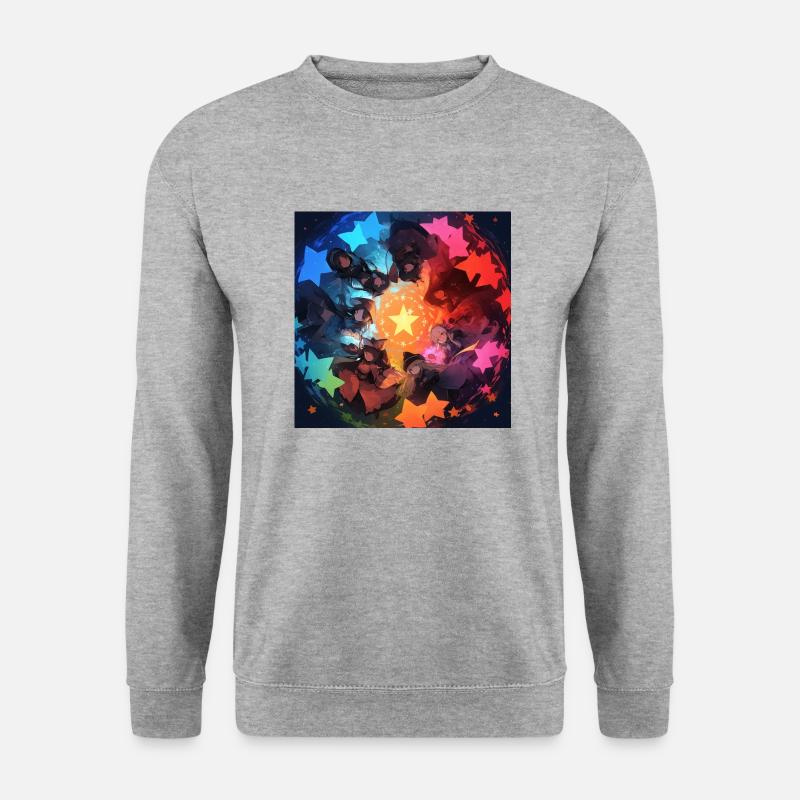 Magier-Mädchen - Unisex Pullover - Weißgrau meliert