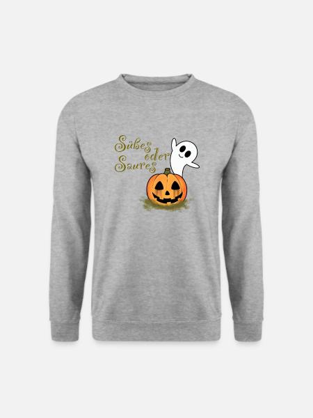 Halloween - Unisex Pullover - Weißgrau meliert