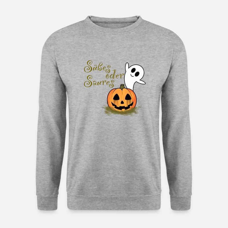 Halloween - Unisex Pullover - Weißgrau meliert