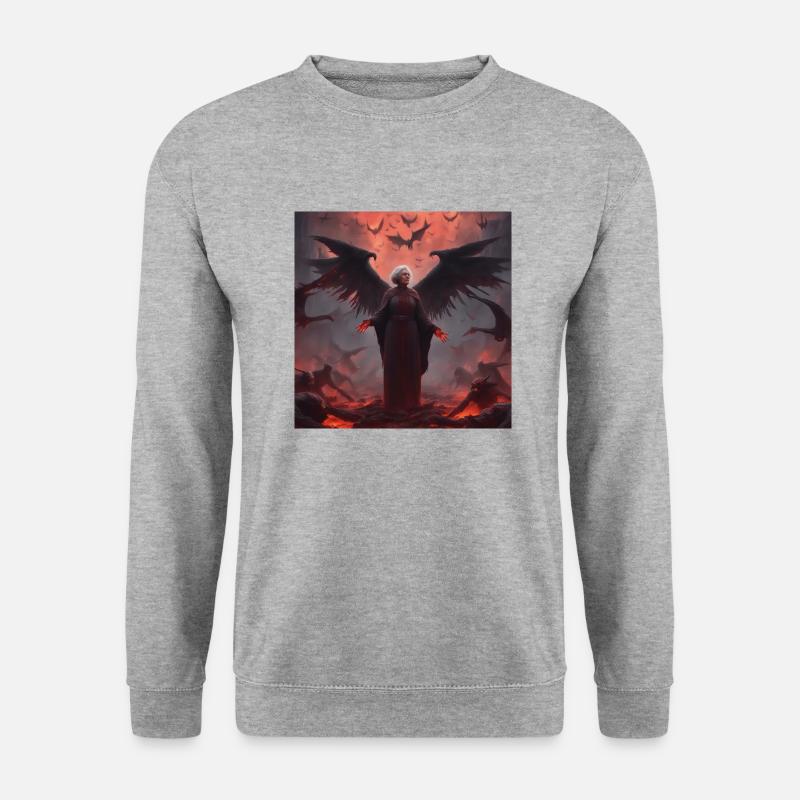 Ethiklehrerin out of Hell - Unisex Pullover - Weißgrau meliert