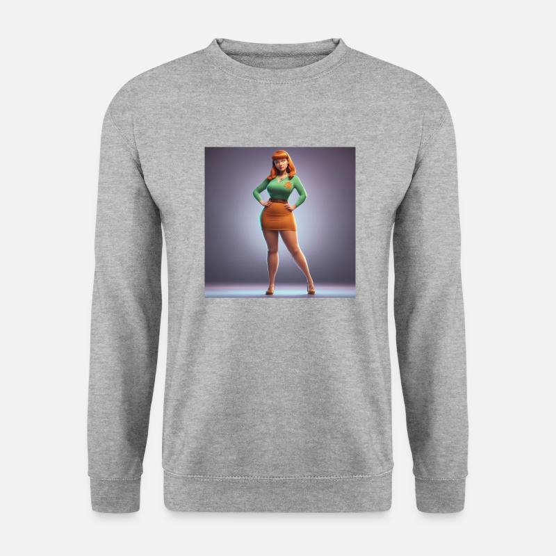 Sekretärin, Animiert - Unisex Pullover - Weißgrau meliert