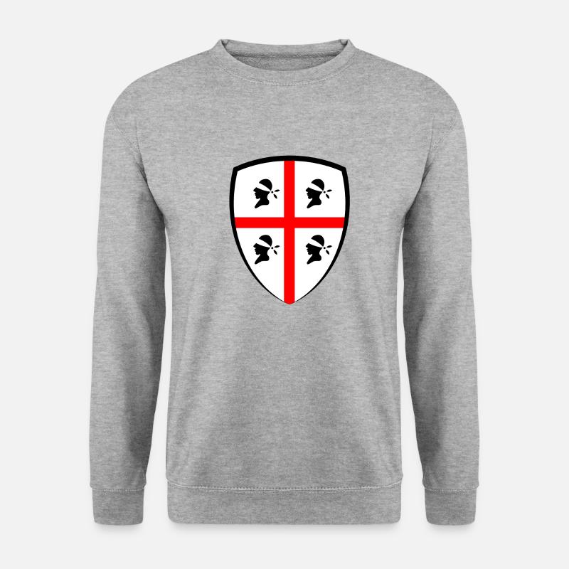 Sardinien Modernes Flex Wappen - Unisex Pullover - Weißgrau meliert