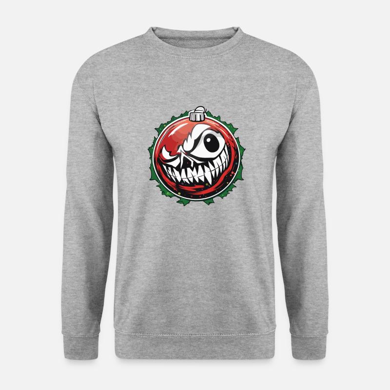 Christbaumkugel / Weihnachtsbaum /Weihnachten - Unisex Pullover - Weißgrau meliert