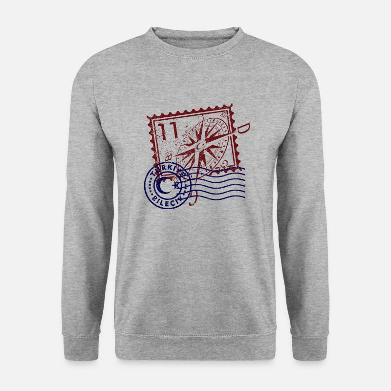 Bilecik - Unisex Pullover - Weißgrau meliert