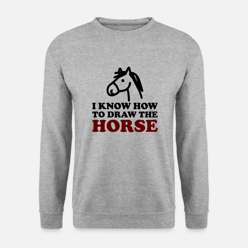 The Horse - Unisex Pullover - Weißgrau meliert