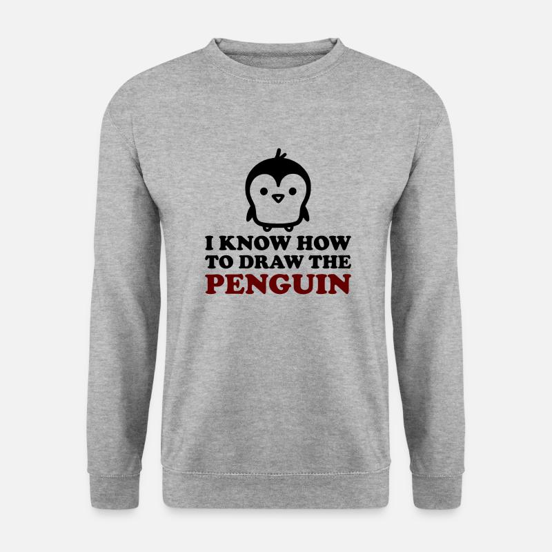 The Penguin - Unisex Pullover - Weißgrau meliert
