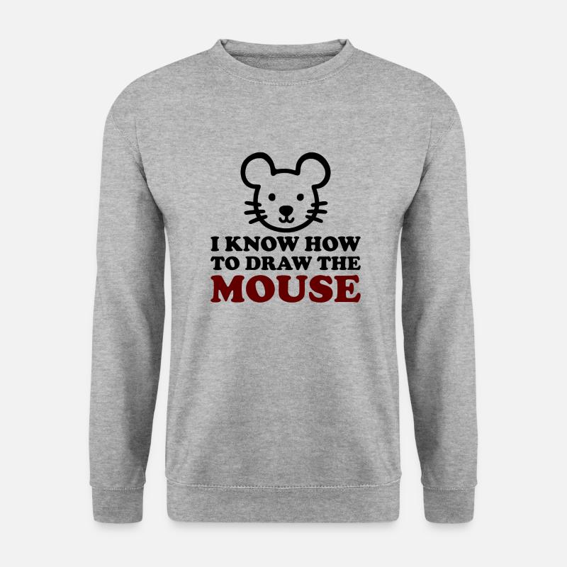 The Mouse - Unisex Pullover - Weißgrau meliert