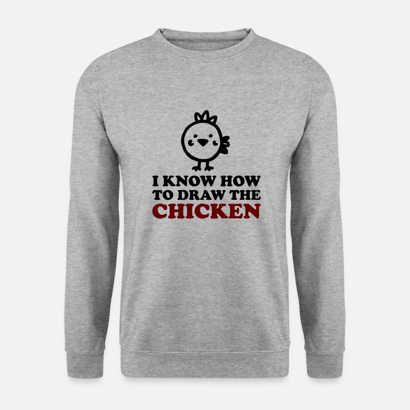 The Chicken - Unisex Pullover - Weißgrau meliert