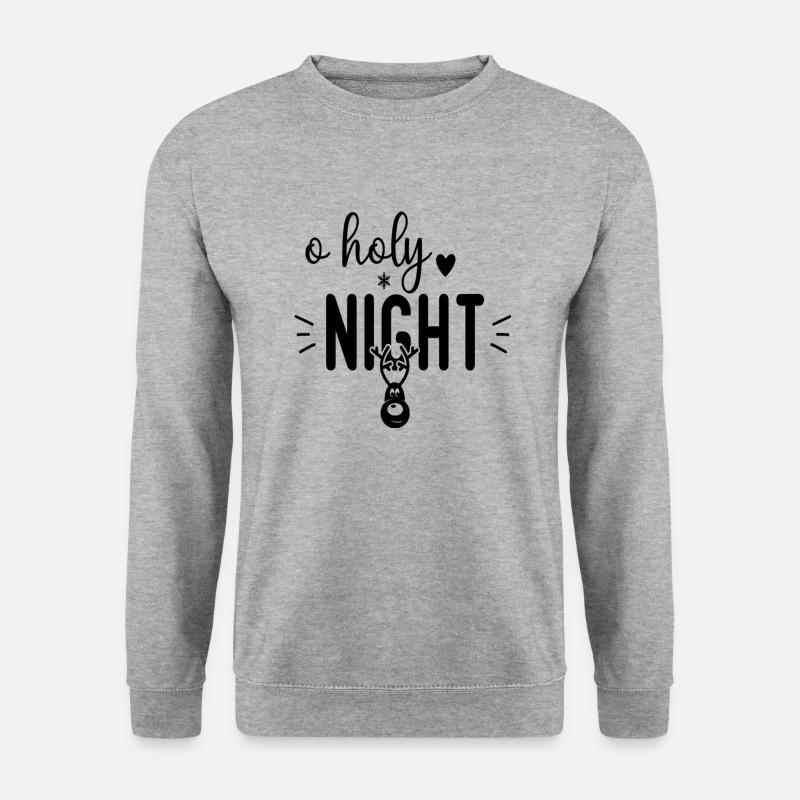 O Holy Night - Unisex Pullover - Weißgrau meliert