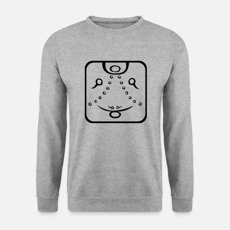 14-Kin-Maya-BLK-Zauberer - Unisex Pullover - Weißgrau meliert