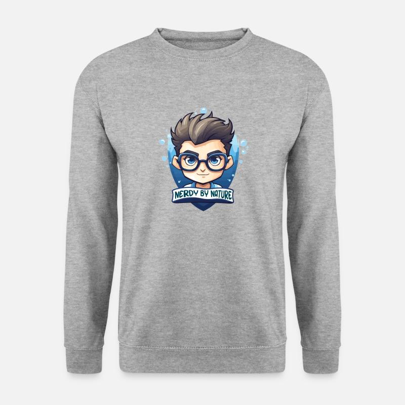 Nerdy by Nature - Unisex Pullover - Weißgrau meliert