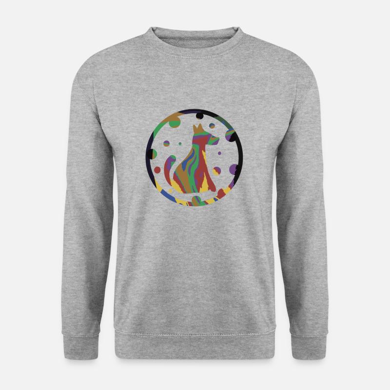 Farbe des Hundes - Unisex Pullover - Weißgrau meliert