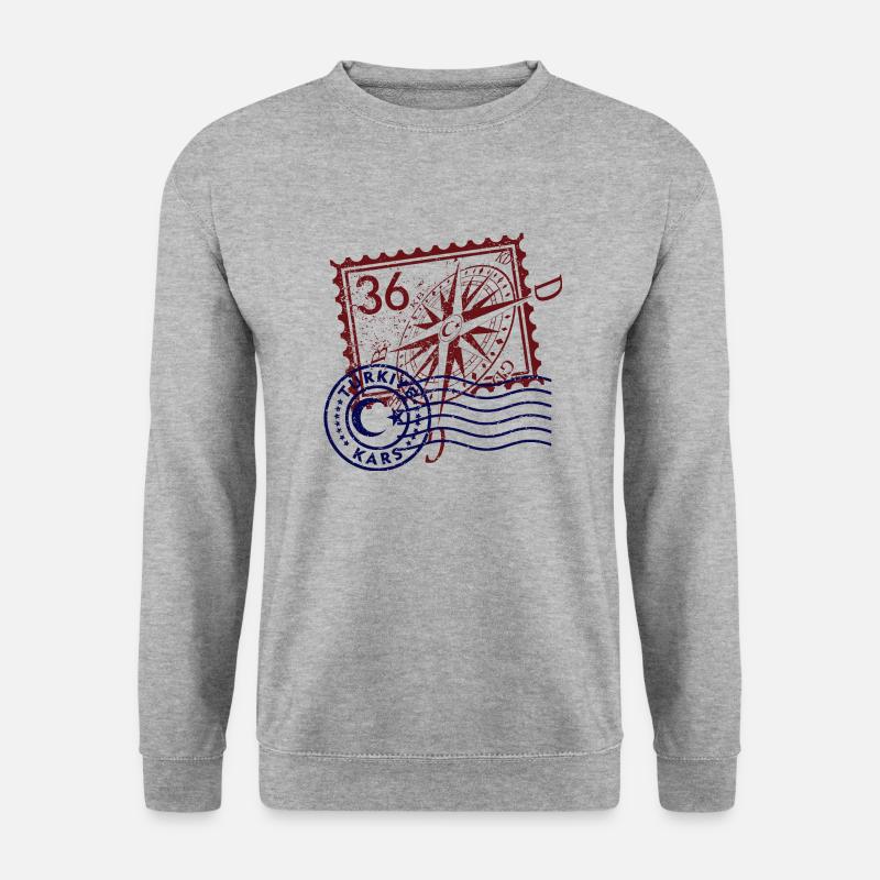 Kars - Unisex Pullover - Weißgrau meliert