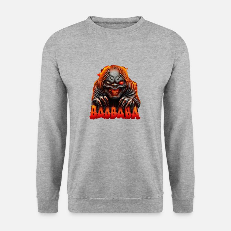 Dämon BAABABA Halloween - Unisex Pullover - Weißgrau meliert