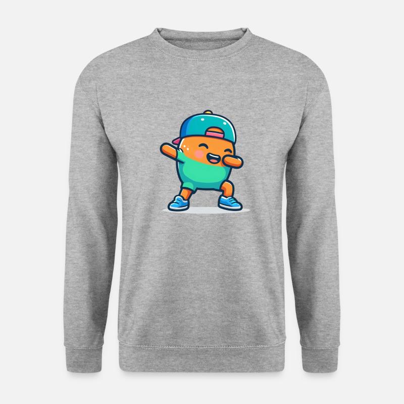 Happy Dab - Professioneller Dabber - Unisex Pullover - Weißgrau meliert