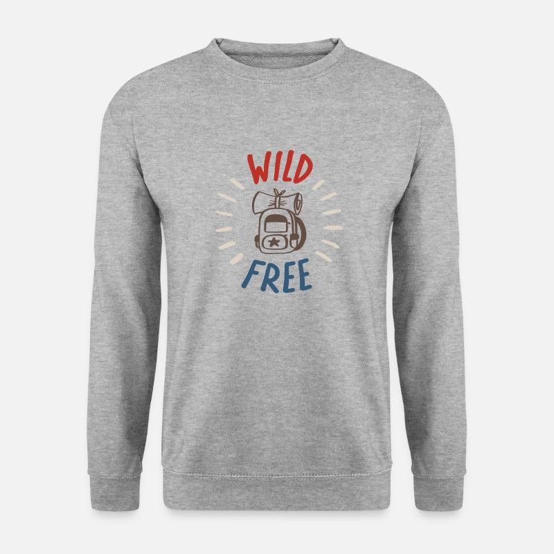 Frei & Wild - Unisex Pullover - Weißgrau meliert