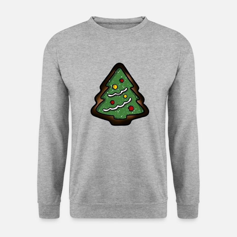 Biscuits de sapin de Noël brûlés - Sweat-shirt Unisexe - gris chiné