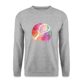 Padel - Unisex Sweatshirt - salt & pepper - Front - Alina (178cm) & Michal (187cm)